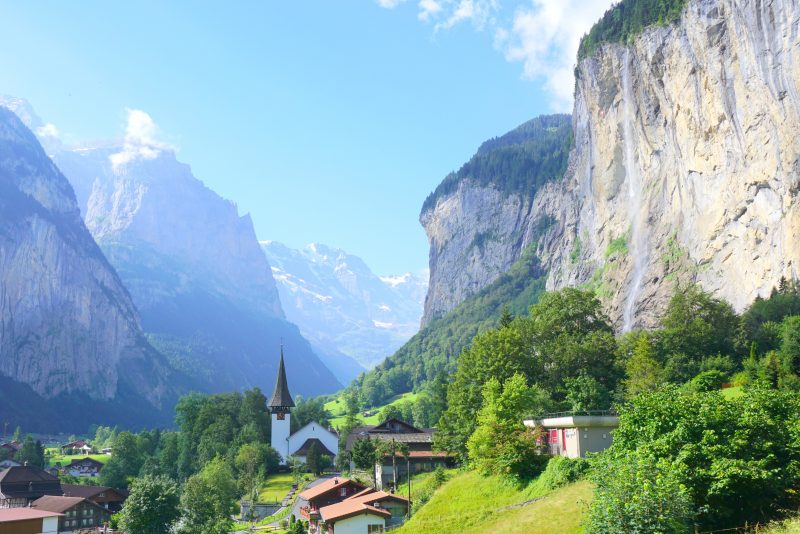 Lauterbrunnen valley and waterfalls