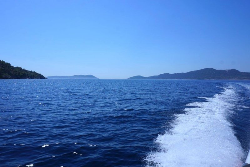 View from the back of our Dubrovnik boat rental